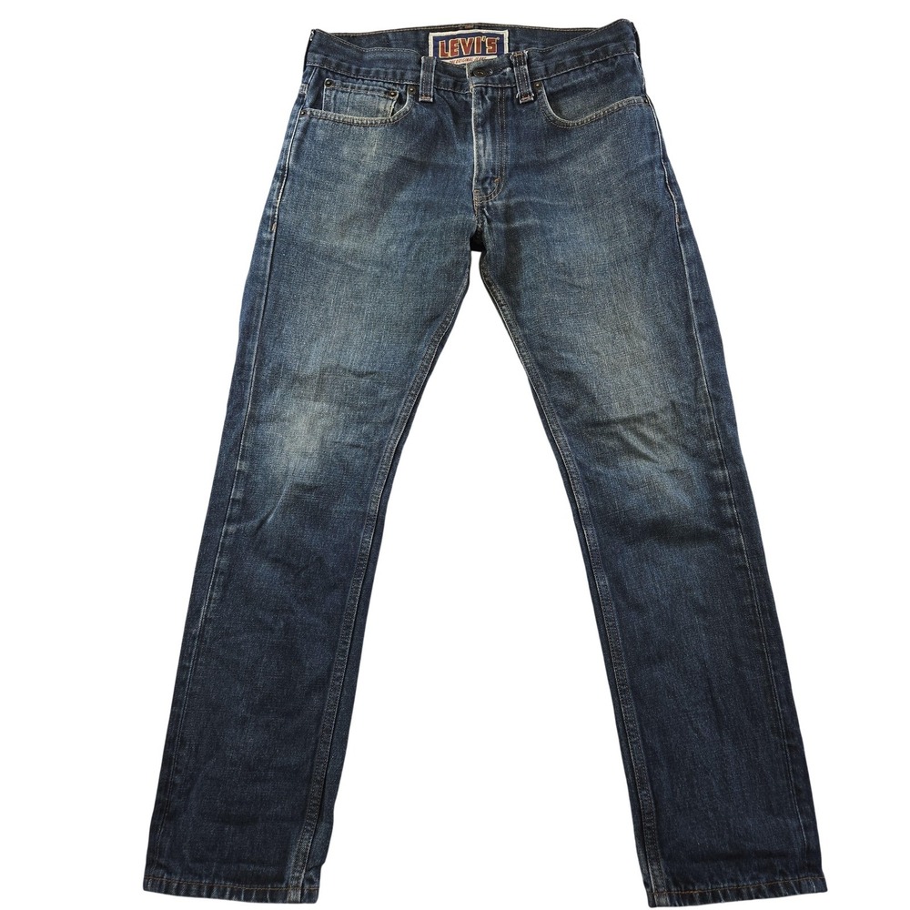 Levis 511 Jeans Mens 33x30 Blue Skinny‎ Slim Medium Wash Denim Distressed